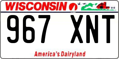 WI license plate 967XNT