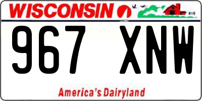 WI license plate 967XNW