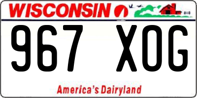 WI license plate 967XOG