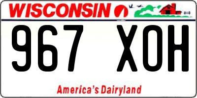 WI license plate 967XOH