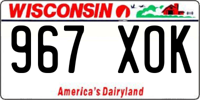 WI license plate 967XOK