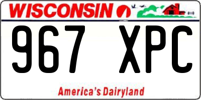 WI license plate 967XPC