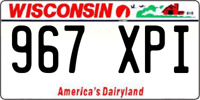 WI license plate 967XPI