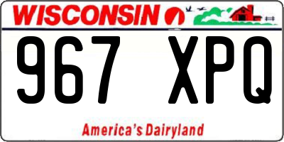 WI license plate 967XPQ