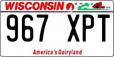 WI license plate 967XPT