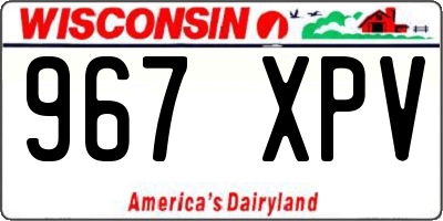 WI license plate 967XPV