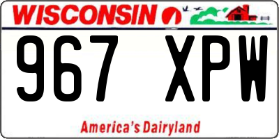WI license plate 967XPW