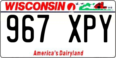 WI license plate 967XPY