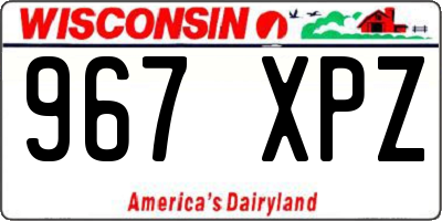 WI license plate 967XPZ