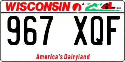 WI license plate 967XQF