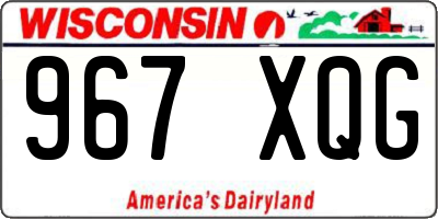 WI license plate 967XQG