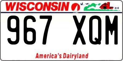 WI license plate 967XQM