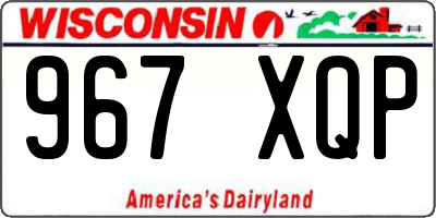 WI license plate 967XQP