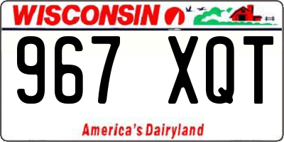 WI license plate 967XQT