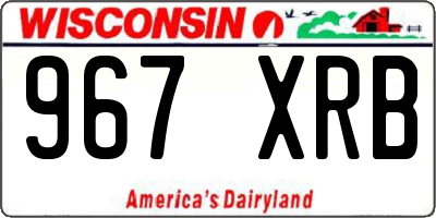 WI license plate 967XRB