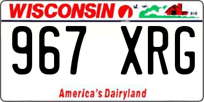 WI license plate 967XRG