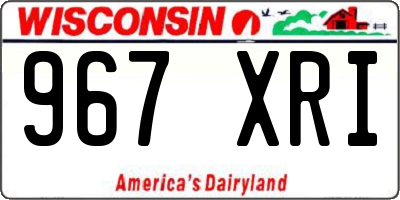 WI license plate 967XRI