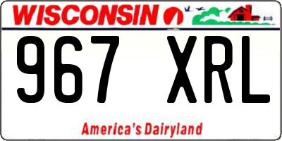WI license plate 967XRL