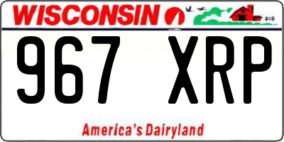 WI license plate 967XRP
