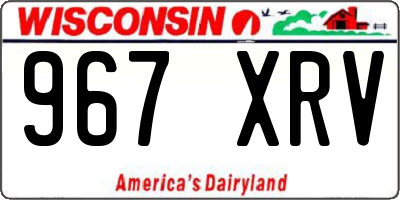 WI license plate 967XRV