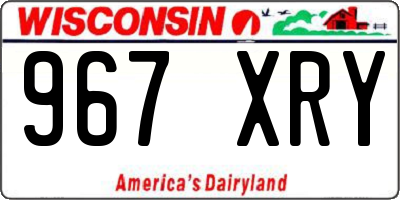 WI license plate 967XRY