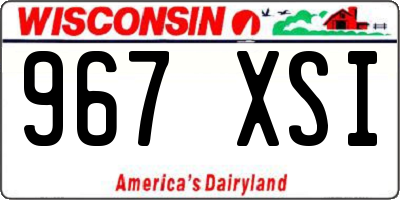 WI license plate 967XSI