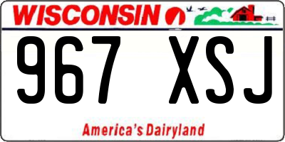 WI license plate 967XSJ