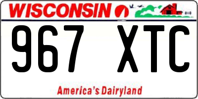 WI license plate 967XTC