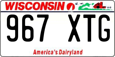 WI license plate 967XTG