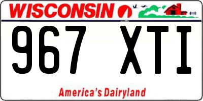WI license plate 967XTI