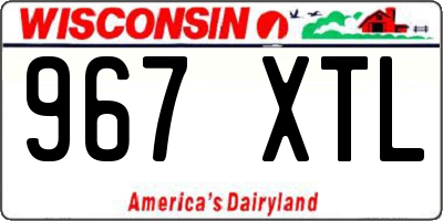 WI license plate 967XTL