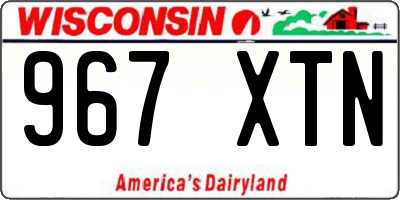 WI license plate 967XTN