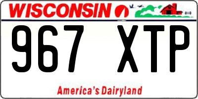 WI license plate 967XTP