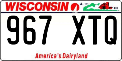 WI license plate 967XTQ