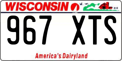 WI license plate 967XTS