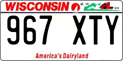 WI license plate 967XTY