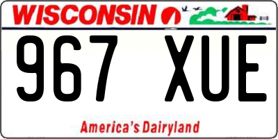 WI license plate 967XUE