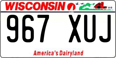 WI license plate 967XUJ