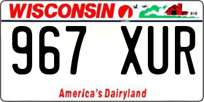 WI license plate 967XUR