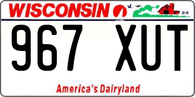 WI license plate 967XUT