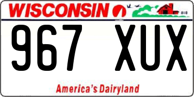 WI license plate 967XUX