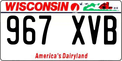 WI license plate 967XVB