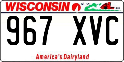 WI license plate 967XVC