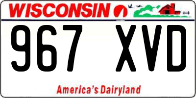 WI license plate 967XVD
