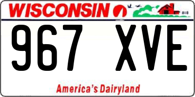 WI license plate 967XVE