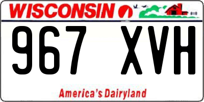 WI license plate 967XVH