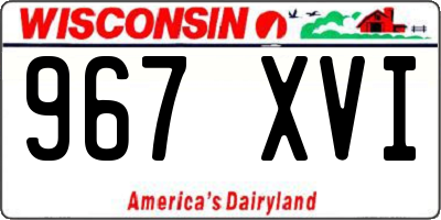 WI license plate 967XVI