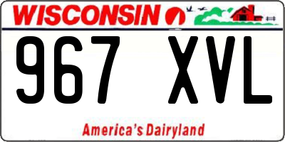 WI license plate 967XVL