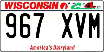 WI license plate 967XVM