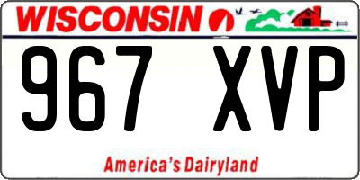 WI license plate 967XVP
